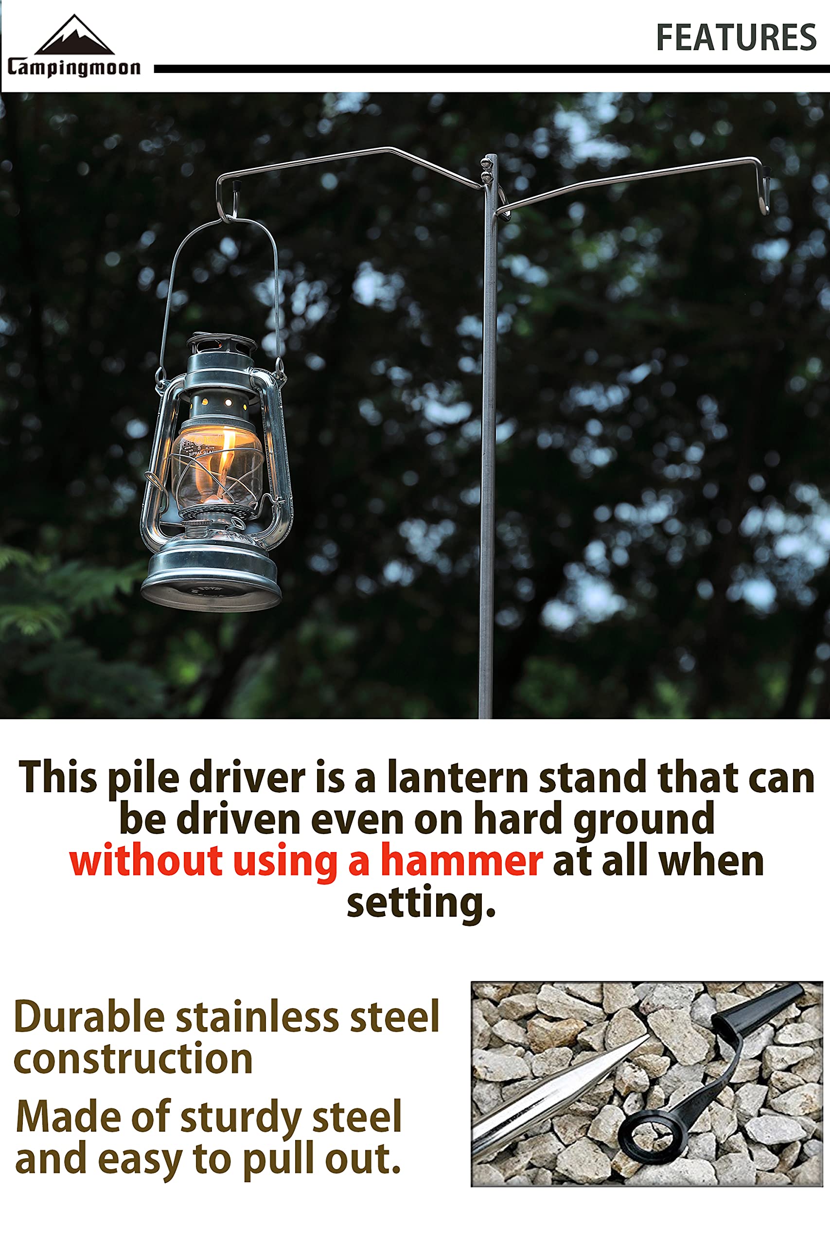 Amazon.com: Stainless Steel Lantern Pile Driver Heavy Duty